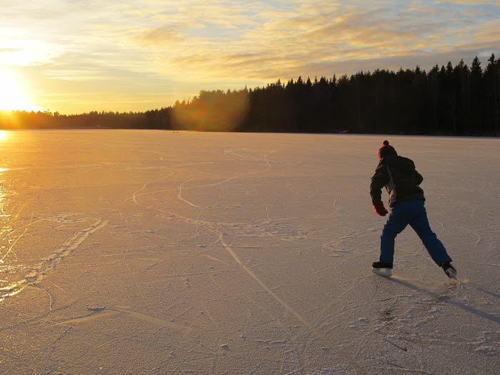 Skridskor på naturis