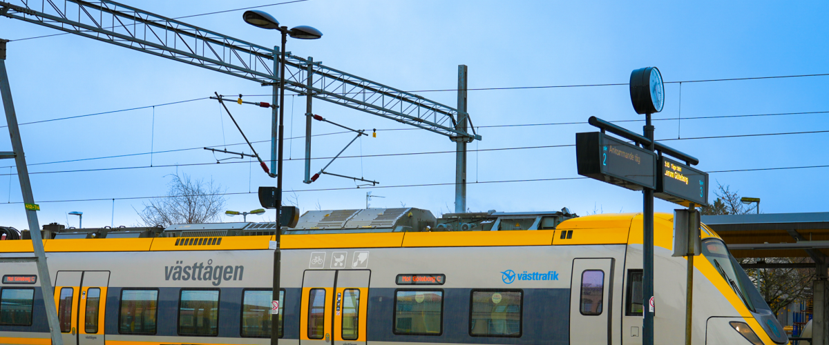 Tåg på Alingsås tågstation