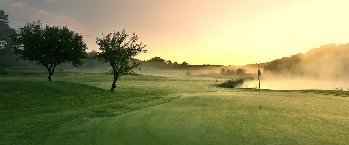 Scenic view of the beautiful golf courses at Mjölkeröds Golf Club.
