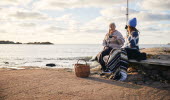 Vandrare på Skärgårdsleden