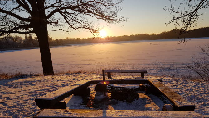 Grillplats vid Flämsjön