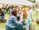 Woman having fun at a music festival.