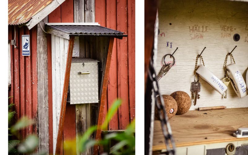 Fiskeskåp och nycklar