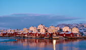 Fishing village during winter