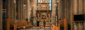 Interior view of Skara Cathedral.