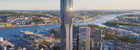 Skyscraper in a city.