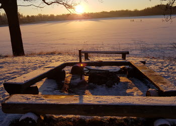 Grillplats vid Flämsjön