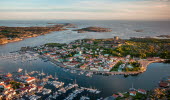 Drone photo over Marstrand