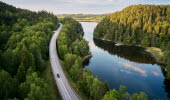 Car road in West Sweden.