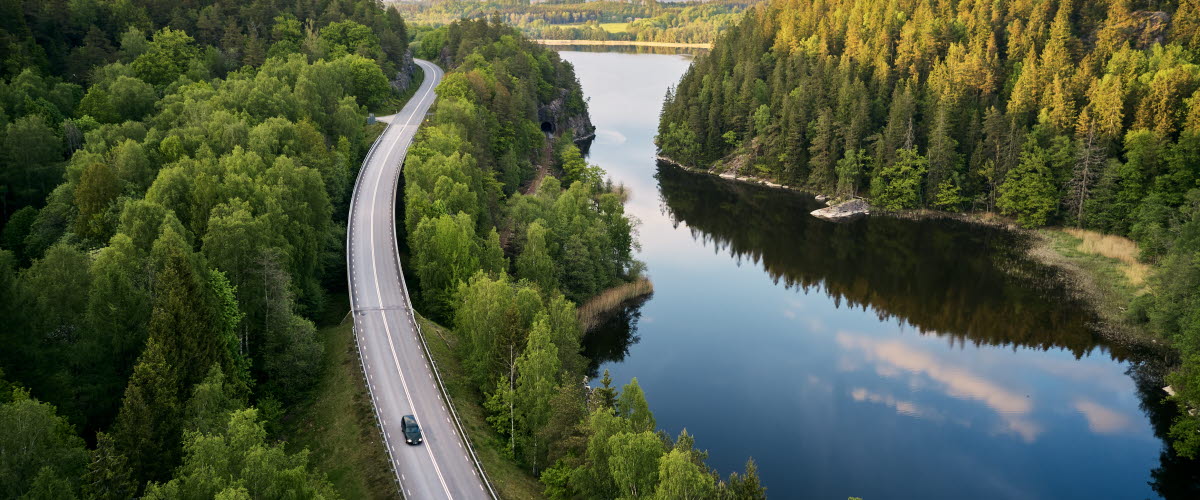 Car road in West Sweden.
