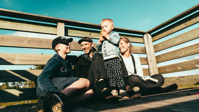 Familj på Vänga Mosse