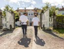 Two chefs outside Tofta Herrgård