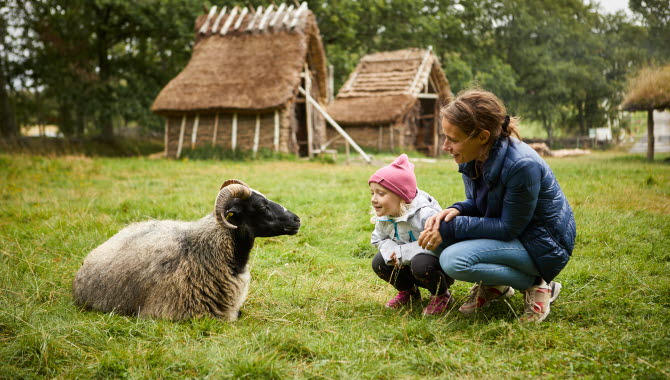 Kids at Vitlycke Museum