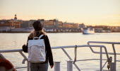 Woman in Gotheburg harbour