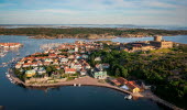 Drone photo over Marstrand