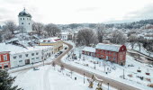 Maria Lundbäcks plats Uddevalla centrum vinter