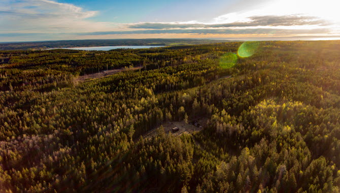 Tiny house - hus på hjul - strax utanför Hjo. INFOREST