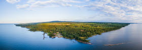 An aerial photo of Kinnekulle