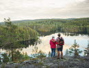 Couple walking in Dalsland