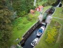 Boats in the lock in Långed