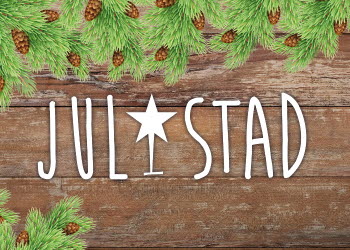 Affisch med texten jul i stad