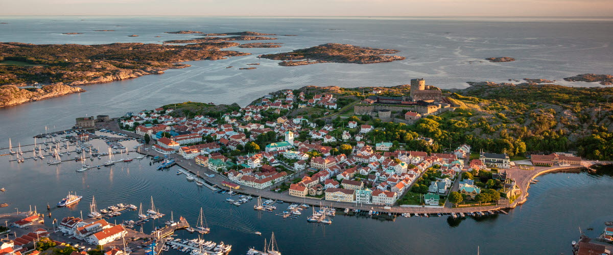 Drone photo over Marstrand