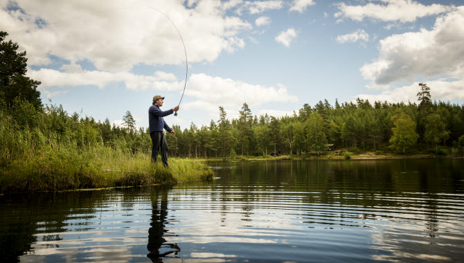 Fly-fishing.