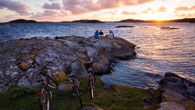 Sunset at the archipelago of Bohuslän