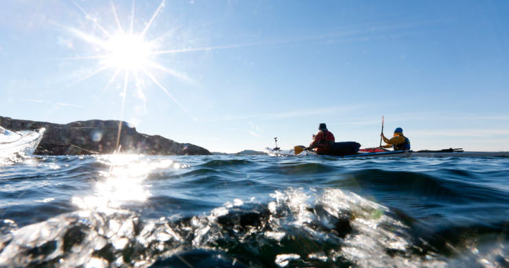 Kayaking along the coast of Bohuslän