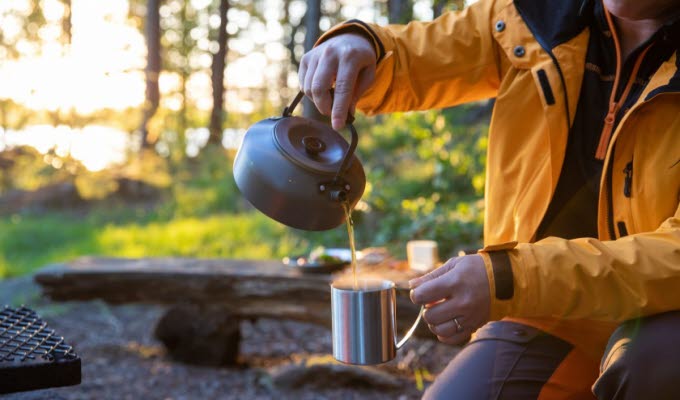 Kaffepaus i Fegens naturreservat