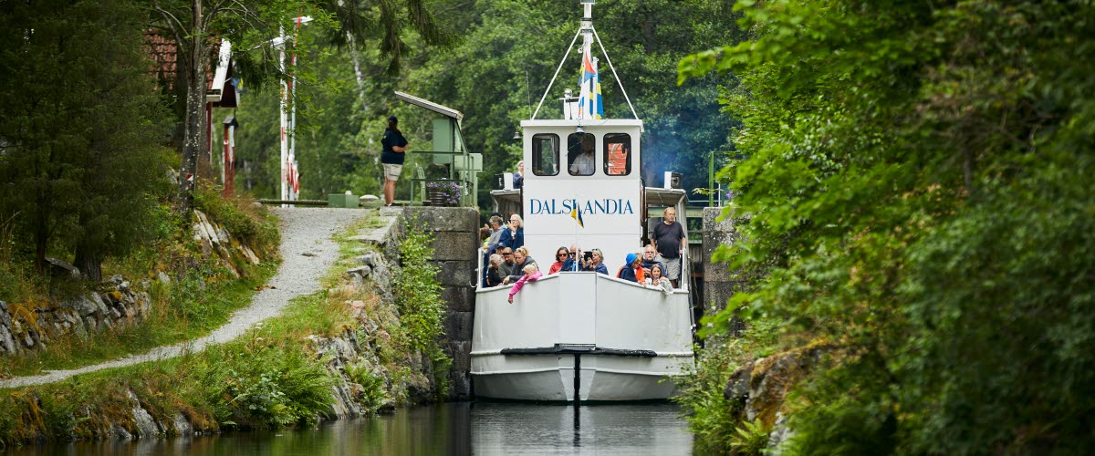 Passagerarbåten Dalslandia på Dalslands kanal.