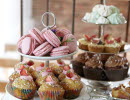 Plate with many different cookies.