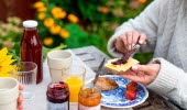 Breakfast at Lekanders Bär & Boende on the island of Tjörn