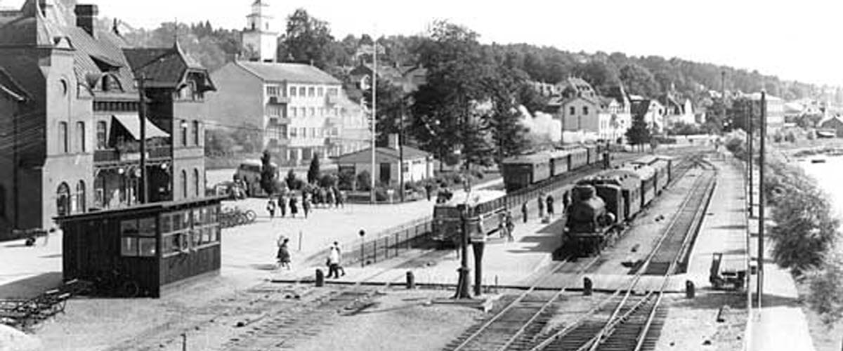 The railway in Ulricehamn 1945. 