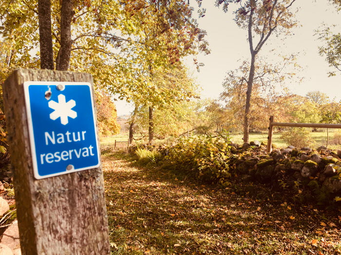 Sign for nature reserve.