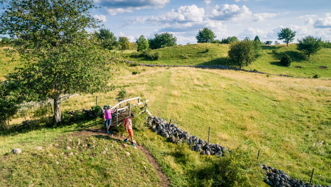Vandrare längst Pilgrimsleden