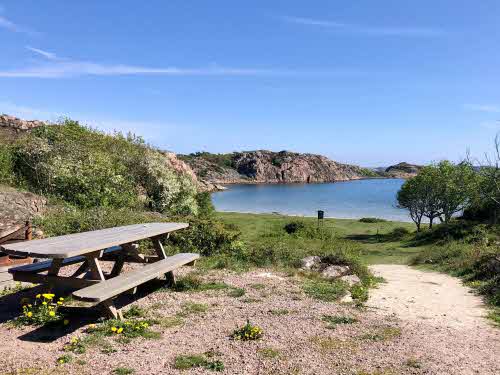 Näverkärr vid stranden