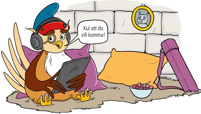 Uggla med ipad