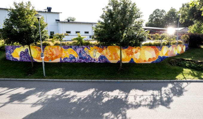 målning på mur - Artscape Vänersborg