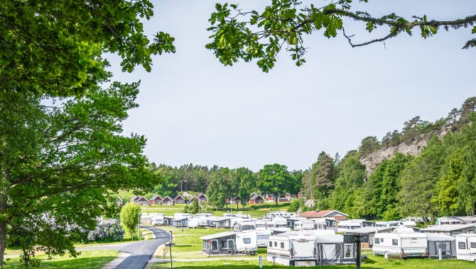 Husvagnar på Seläter camping