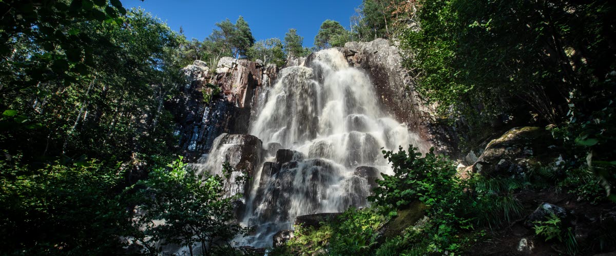 Vy över Brudslöjan vattenfall