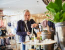 Shopping lady in a store at Hönö harbour