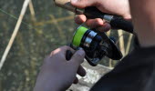 Close up at fishing rod