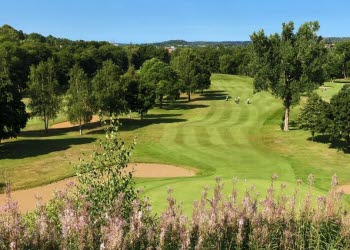 En bild på en golfbana.