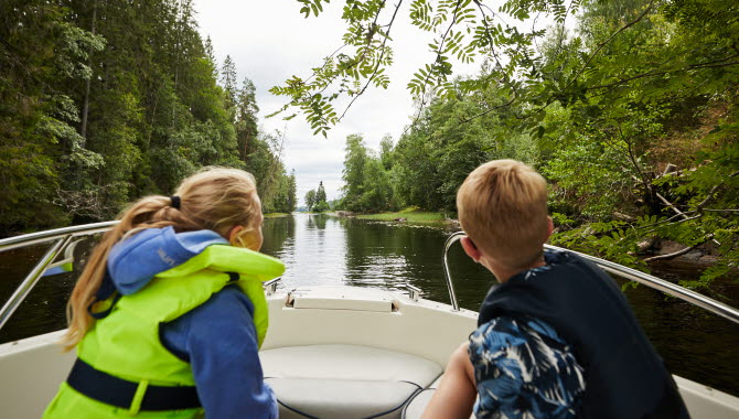 Tur på Dalslands kanal i båt