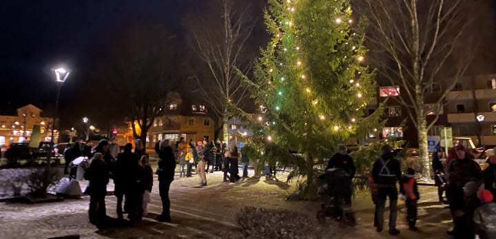 Julgran vid torget