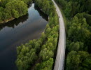 Car road in West Sweden.