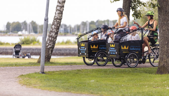 Elcyklar på Kronocamping