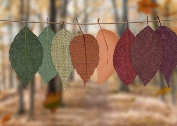 Autumn leaves made out of paper.