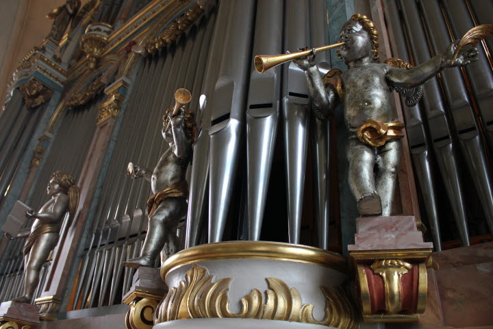 Detalj från orgeln i Domkyrkan